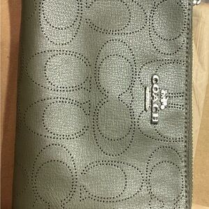 Coach Olive Leather Wristlet